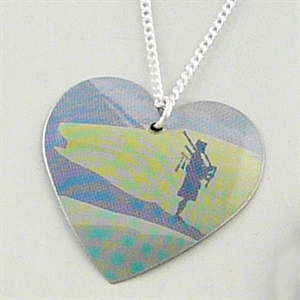 Picture of Scottish Piper Round Heart Pendant