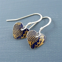 Picture of Thistle Round Heart Earrings