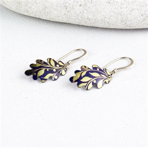 Oak Leaf Earrings Handmade Jewellery by Kate Hamilton Hunter Studio