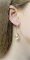 Picture of Copper Rose Oval & Pearl Earrings 