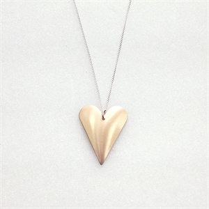 Picture of Copper Rose Medium Slim Heart Necklace