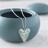 Picture of Kyoto Garden Jade Medium Slim Heart Necklace