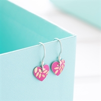 Picture of  Kyoto Garden Fuchsia Small Heart Earrings 