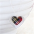 Picture of Red Tartan Double Heart Necklace 