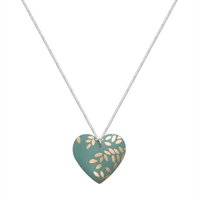 Picture of Kyoto Garden Jade Round Heart Necklace 