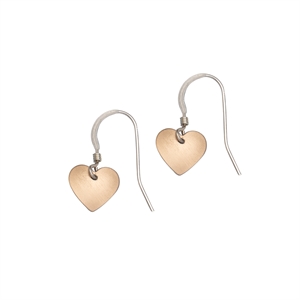 Picture of Copper Rose Small Heart Earrings 