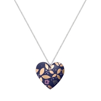 Picture of Kyoto Garden Deep Blue Round Heart Necklace 