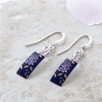 Picture of  Kyoto Garden Deep Blue Rectangle Earrings 