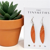 Picture of Orange Skinny Leaves Earrings 