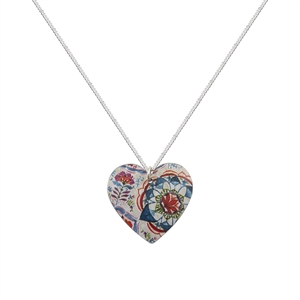 Picture of Lotus Round Heart Necklace 