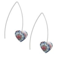 Picture of Lotus Round Heart Long Earrings
