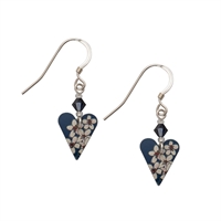 Picture of Jasmine Slim Heart Earrings & Crystal