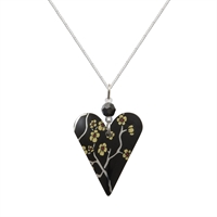 Picture of Willow Slim Heart & Crystal Necklace