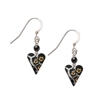 Picture of Willow Slim Heart Earrings & Crystal