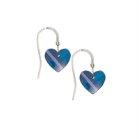Picture of Blue Tartan Small Heart Earrings 