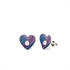 Picture of Blue Tartan Heart Studs in a Tin