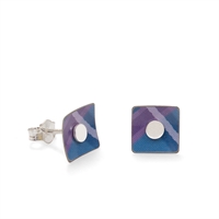 Picture of Blue Tartan Square Studs