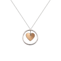 Picture of Rose Gold Colour Circle of Life Heart Pendant