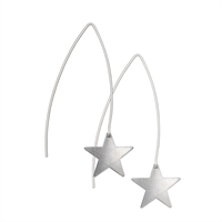 Picture of Long Eco Aluminium Star Earrings
