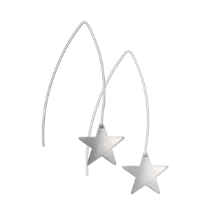 Picture of Long Eco Aluminium Star Earrings