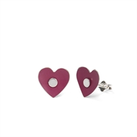 Picture of Tiger Lily Plain Heart Studs 