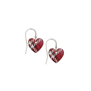 Red plaid earrings hotsell
