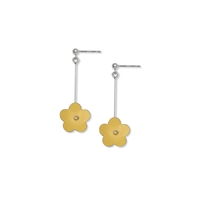Picture of  Long Yellow Daisy Earrings