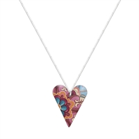 Picture of Tiger Lily Medium Slim Heart Necklace