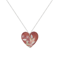 Picture of Coral Round Heart Necklace 