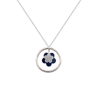 Picture of Daisy Necklace Dark Blue and Silver