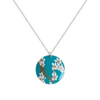 Picture of Kimono Turquoise Disc Pendant Necklace 