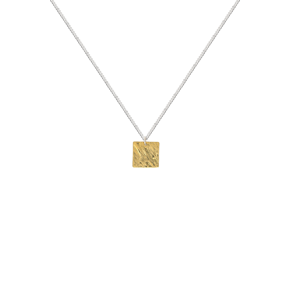 Square pendant deals necklace gold