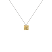Picture of Upcycled Brass Square Pendant Hand Hammered
