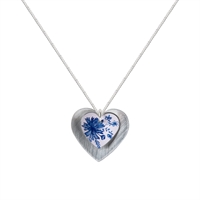 Picture of Cornflower Blue Double Heart Pendant