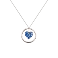 Picture of Cornflower Blue Circle of Life Heart Pendant