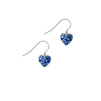 Picture of Cornflower Blue Small Heart Earrings 