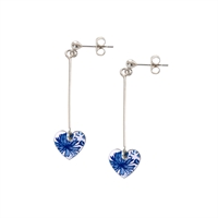 Picture of Cornflower Stud and Drop Heart Earrings