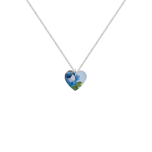 Picture of Small Blue Rosie Heart Necklace 