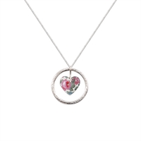 Picture of Daphne Floral Circle of Life Heart Pendant