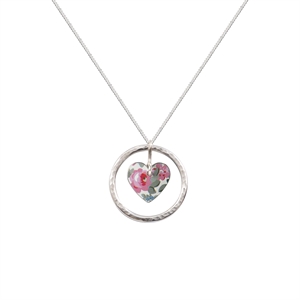 Picture of Daphne Floral Circle of Life Heart Pendant