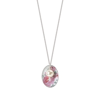 Picture of Daphne Floral Oval & Pearl Necklace