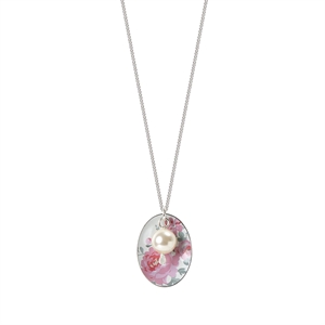 Picture of Daphne Floral Oval & Pearl Necklace